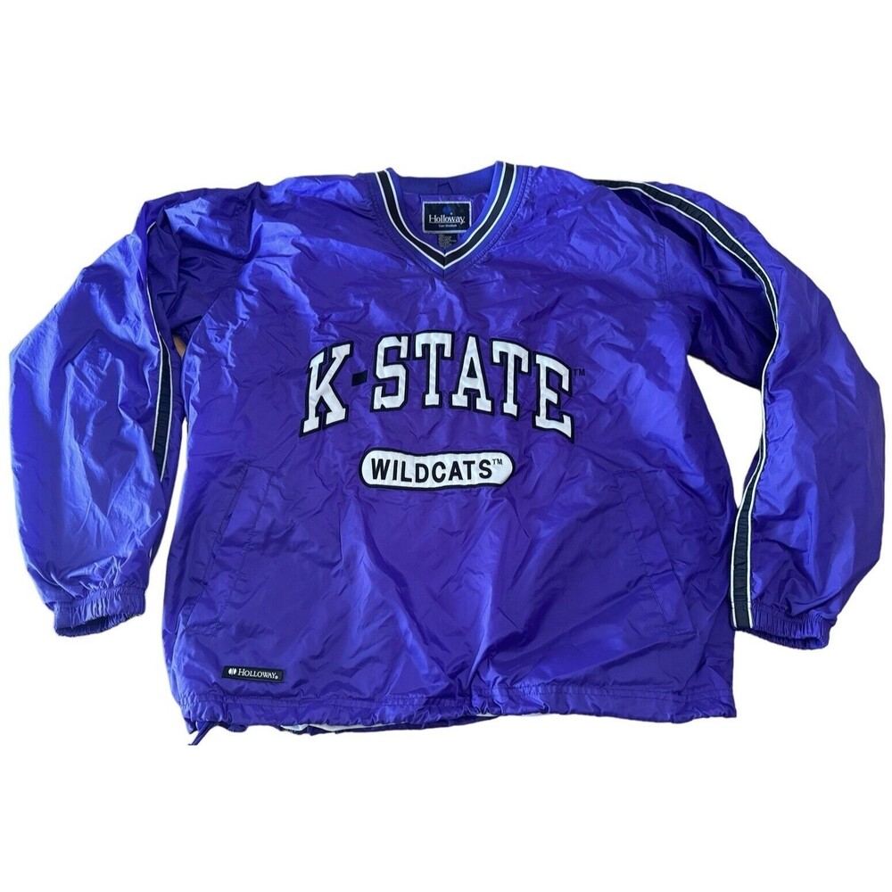 vtg Kansas State University Wildcats K-State windbreaker Pullover jacket Med